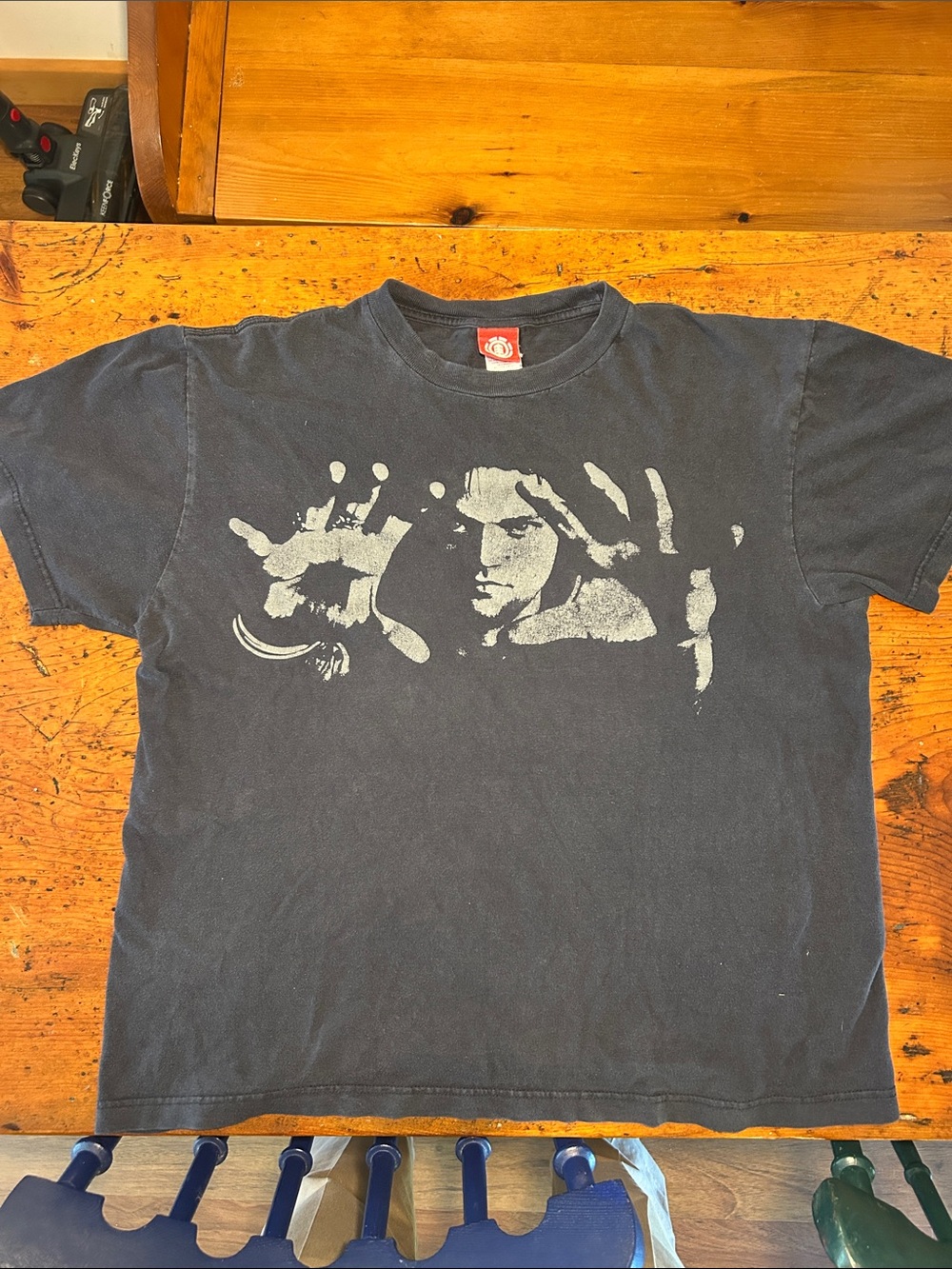 Men's Black, Bam Margera, Element Graphic Crewneck T-Shirt - Black